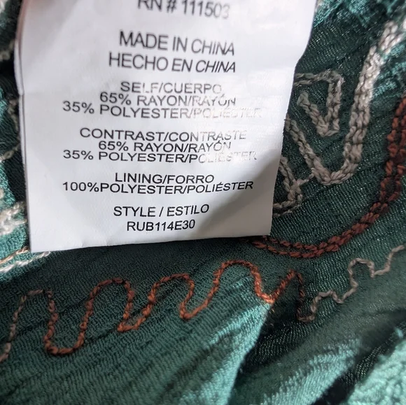 Figueroa & Flower Chic  Embroidered Maxi Dress Size L - Picture 5 of 7